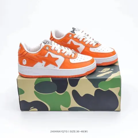 Bapesta Sneakers option White Orange