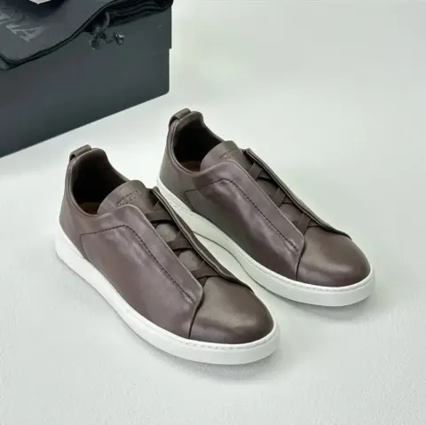 Zegna Triple Stitch Shoes option Dark brown