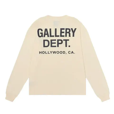 Gallery Dept Longsleeve Hoodie option Apricot color