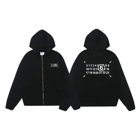 Maison Margiela Hoodies option M01 Zipper Black