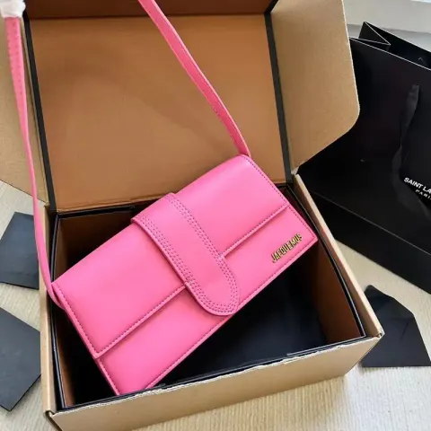 Jacquemus Handbag option Pink shoulder bag 28cm with box