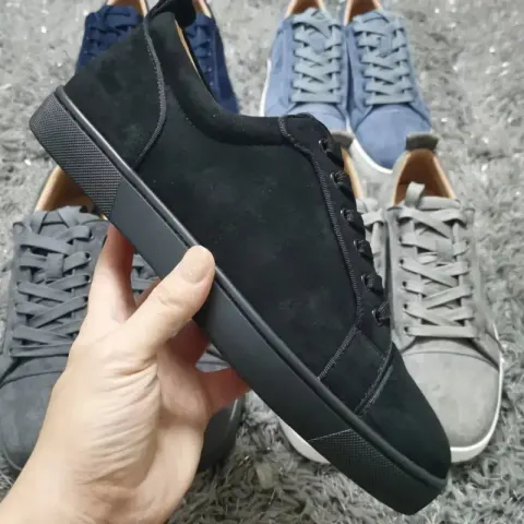 Navy Christian Louboutin Shoes option black