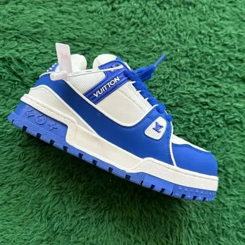 LV Trainers White Signature (Budget) option Fat Ding SNEAKER BLUE