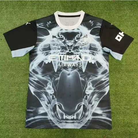 Legia Warszawa 24/25 Home Jersey option Manchester City Black Blue Concept Edition