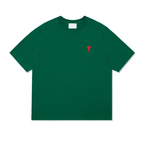 Ami Paris T-Shirts with Small Logo option Little Love-dark green