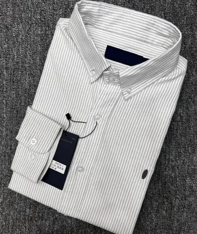 Ralph Lauren Shirts option H907 light gray striped with blue pony