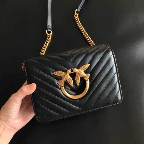 Pinko Bag option Hollowed-out sheepskin black