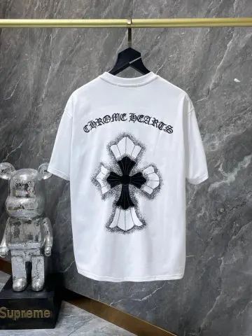 Chrome Hearts Leather Tee's (30+ Styles) option 8788 White