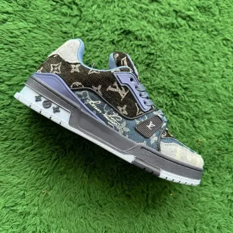 LV Trainers White Signature (Budget) option Blue BLUE