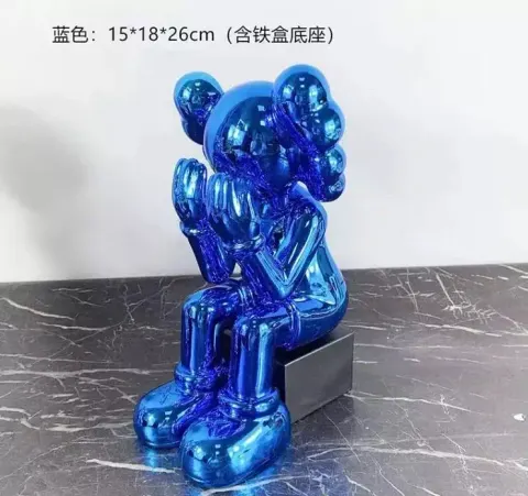 Kaws Figure option 26cm plating sitting blue