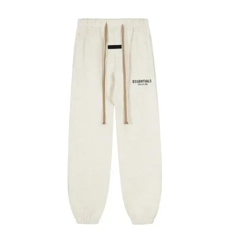 Essentials Hoodie option Trousers-Oat Ash