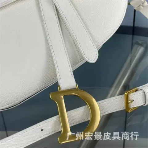DIOR Saddle option palmprint white