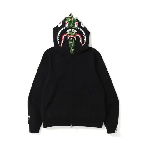 Bape Shark Hoodie option S830 Double Cap Green