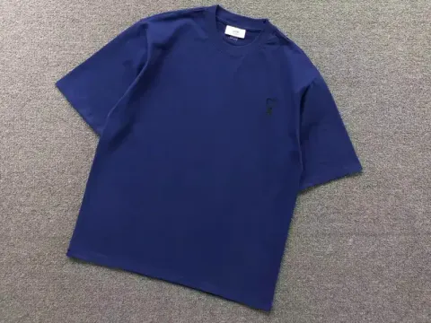 Ami Paris Tees with Small Logo option navy blue 2616