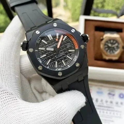 Audemars Piguet Royal Oak Offshore Diver option [Orange inner ring] black case black strap
