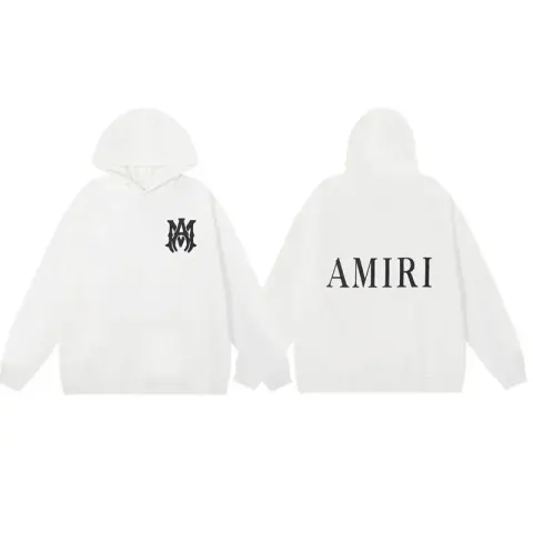 Amiri Paint Splatter Hoodie option 856 white