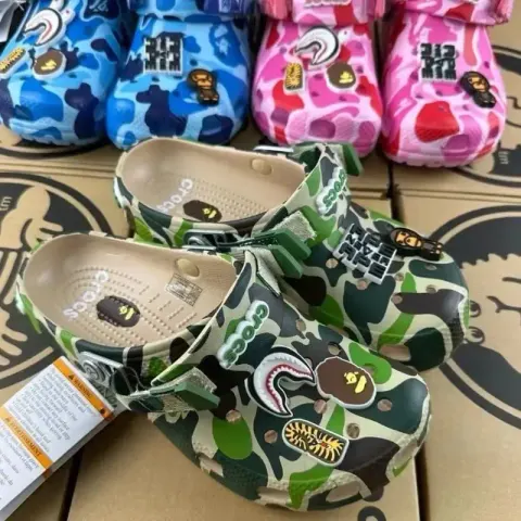 Crocs x Bape Shoes option Army Green