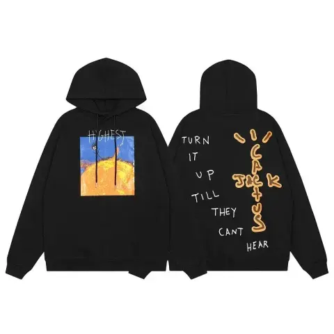 Travis Scott Hoodies option 041 Black