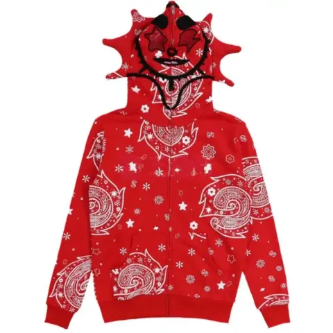 Glo Full Zip-Up Hoodie option LL1 polyester printing is not pure cotton