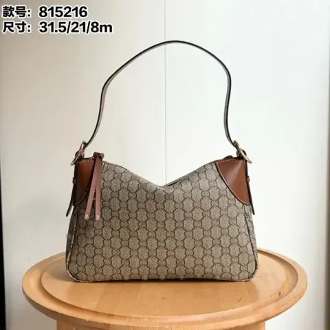 Gucci GG Emblem Bag option Brown medium 31.5*21*8CM