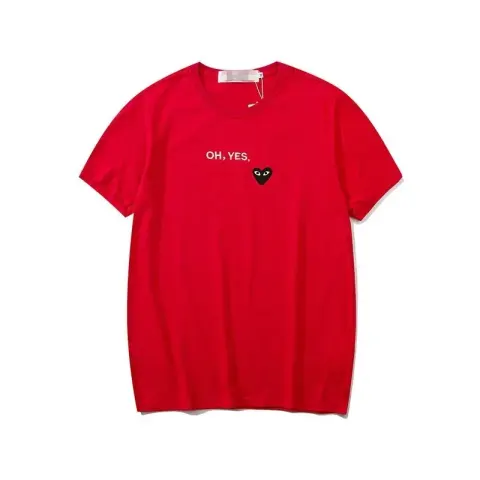 CDG Double Heart Tee option 2187 red