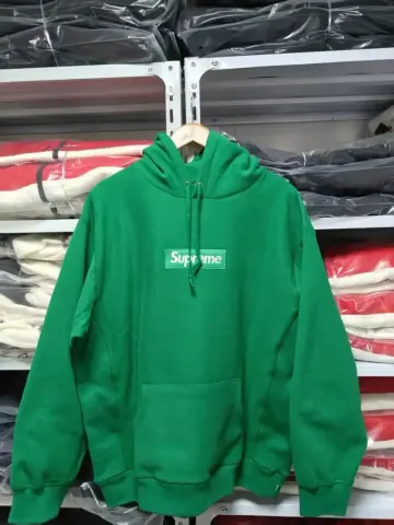 Supreme Box Logo Hoodie 24 option green