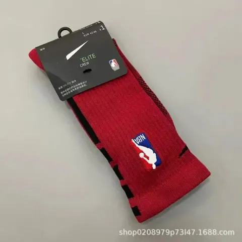 Nike NBA Socks option 19 Long Red and Black