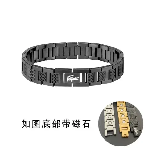 Lacoste Bracelet option Black with picture logo [bottom with mag