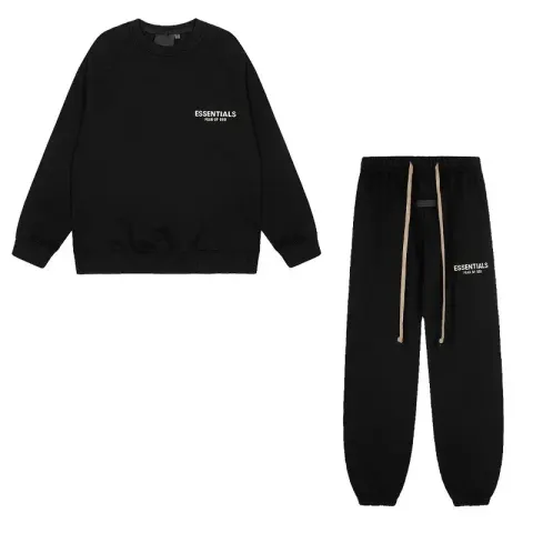 Essentials Hoodie option Crewneck-black suit