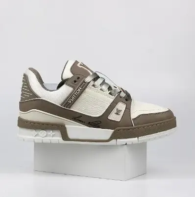 LV Trainers Monogram Black Denim Sneakers option 40