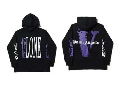 VLONE Hoodie option Co branded Black Purple V