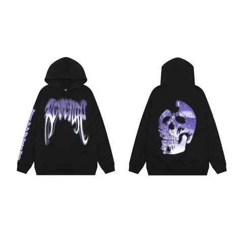 Revenge Hoodie option Purple Skeleton Head