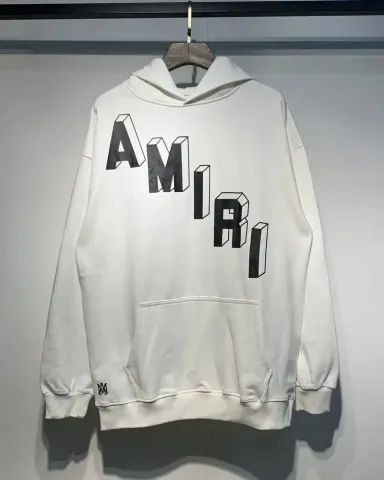 Amiri Paint Splatter Hoodie option 887 white