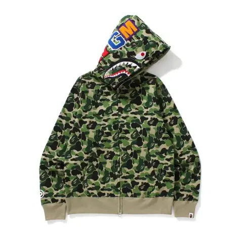 Bape Shark Hoodie (More CW) option 808 green camouflage