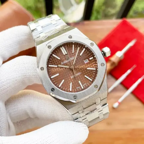 Audemars Piguet Silver Band option Silver Shell Curry Color Plate Steel Strip