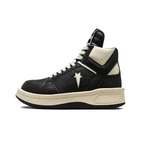 Rick Owens Vans Leather Sneakers option Gaobang Black and White