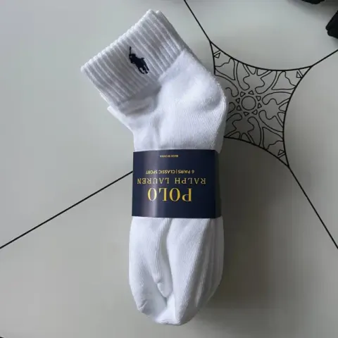 Ralph Lauren Socks All-White option White tube