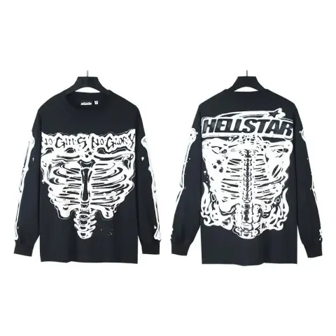 Hellstar Tee Hoodie option 562 black