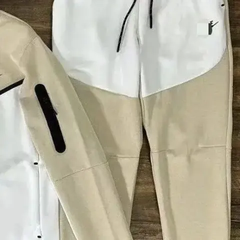 Nike Tech Fleece Black Hoodie option Khakis White Trousers