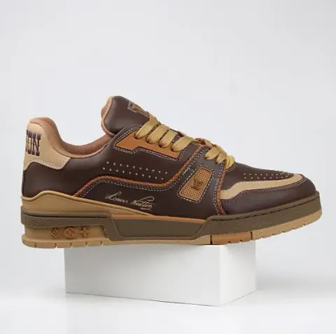 LV Trainers Monogram Black Denim Sneakers option 39