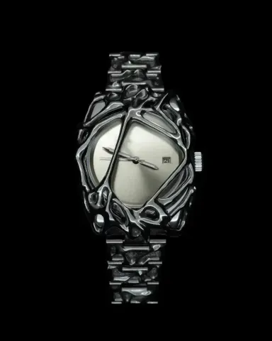 Kiosk Watch option Quiet Silver [Send Sterling Silver Cuban