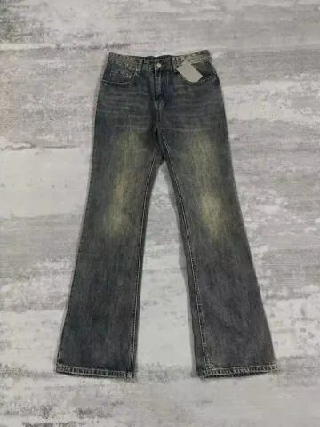 Budget Balenciaga Washed Flared Jeans option 047 Faded Washed