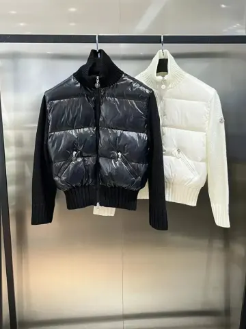 Moncler Wool Puffer Cardigan option Black