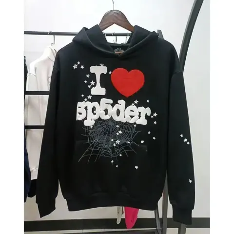 Sp5der Pink Hoodie option love