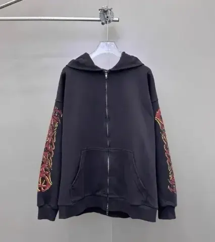 Balenciaga Off-Shore Zip-Up Hoodie option black