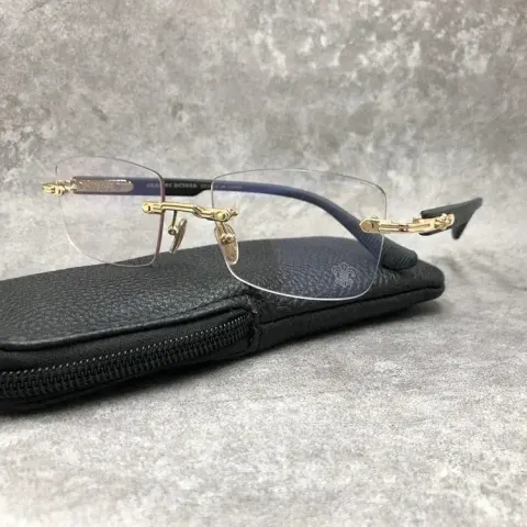 Chrome Hearts Sunglasses option Gold Frame/Black Legs