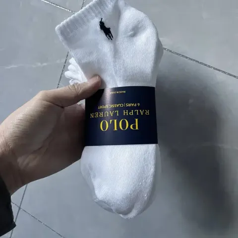 Ralph Lauren Socks All-White option White short tube