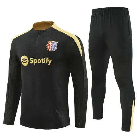 Barcelona Tracksuit option 2425 Barcelona Black Gold [player versio