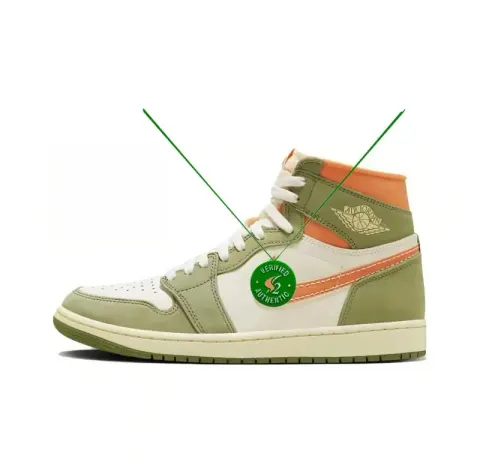 Off-White AJ1 University Blue option rice green