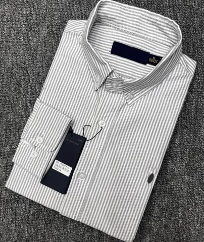 Ralph Lauren Shirts option H907 gray striped with blue pony